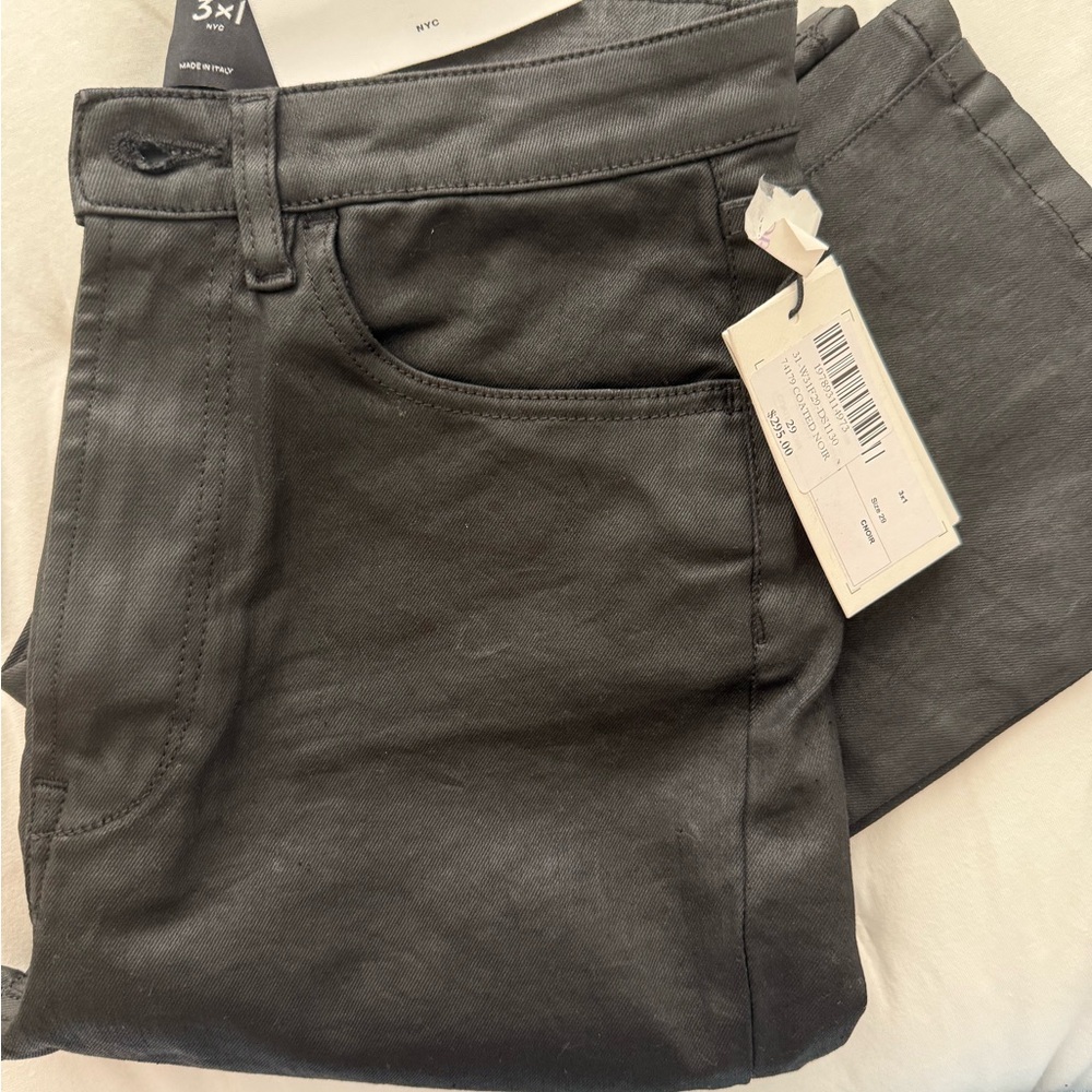 NWT 3x1 coated jeans, purchased at BG online,  didn’t try on, too late to return